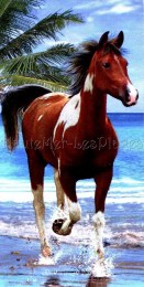 serviette de plage cheval